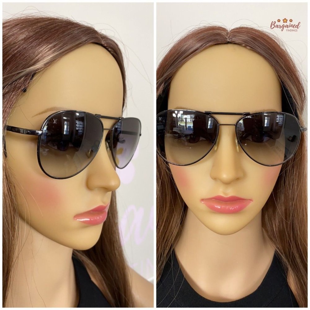Authentic LOUIS VUITTON Damier Graphite Gunmetal Conspiration Pilote Sunglasses - Picture 4 of 12
